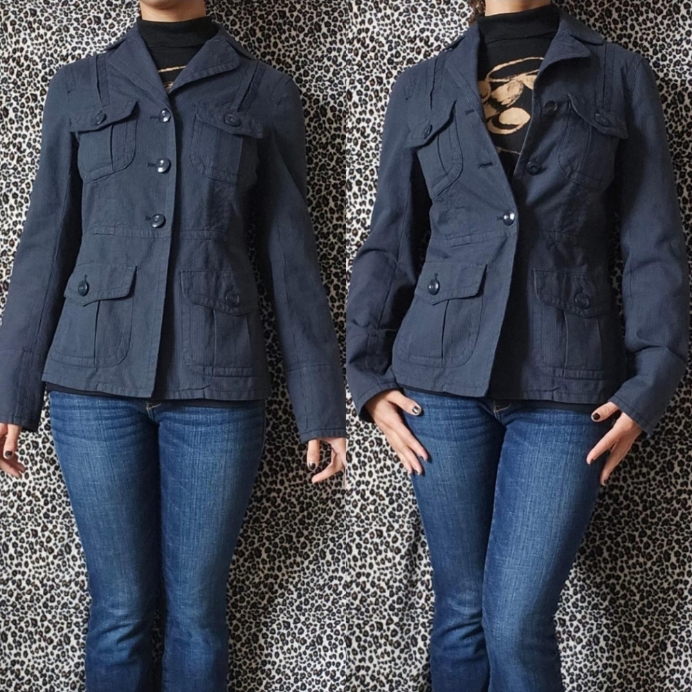 Marc by Marc Jacob's pinstripe military blazer